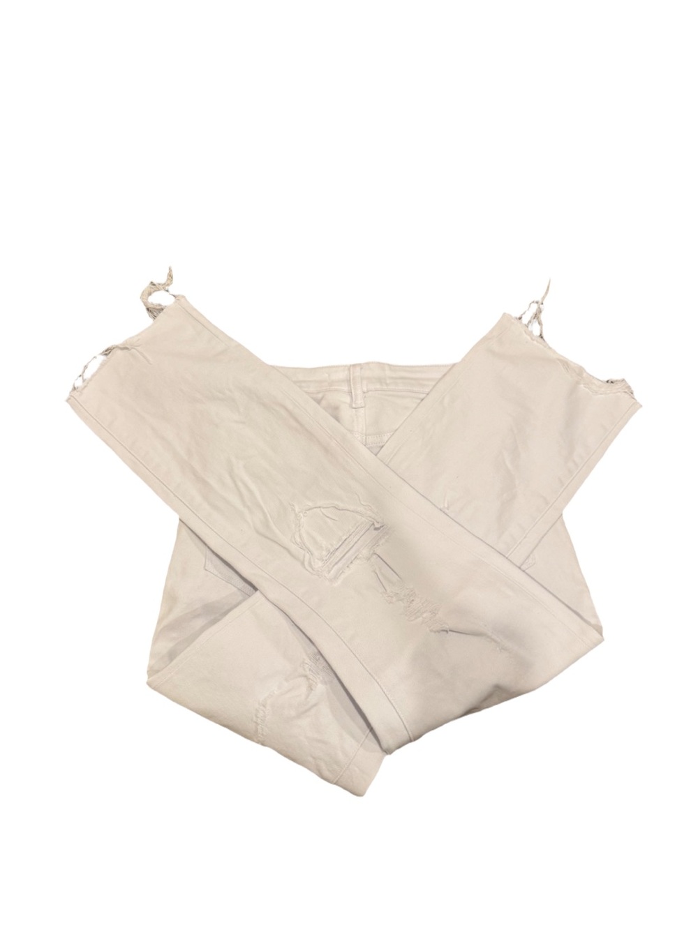 Flying Monkey White Distressed Wide-Leg Jeans - Picture 7 of 10
